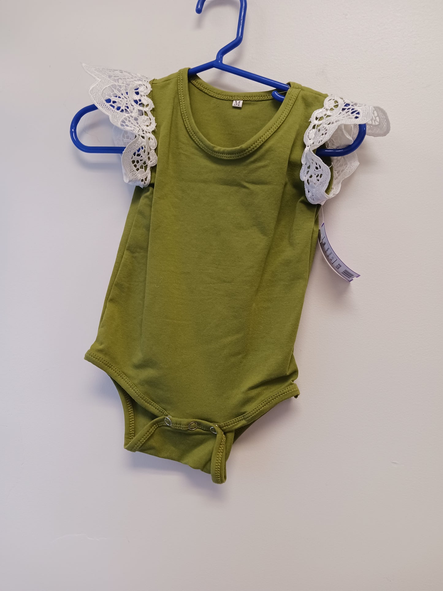 Green/WHite Boutique Onesie, 12M G