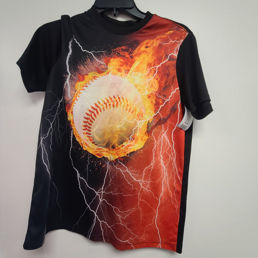 Black/Red/Orange Baseball Athletic Works Shirt, 14 B