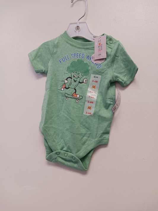 green Garanimals Broccoli Onesie  3/6m, 3M B