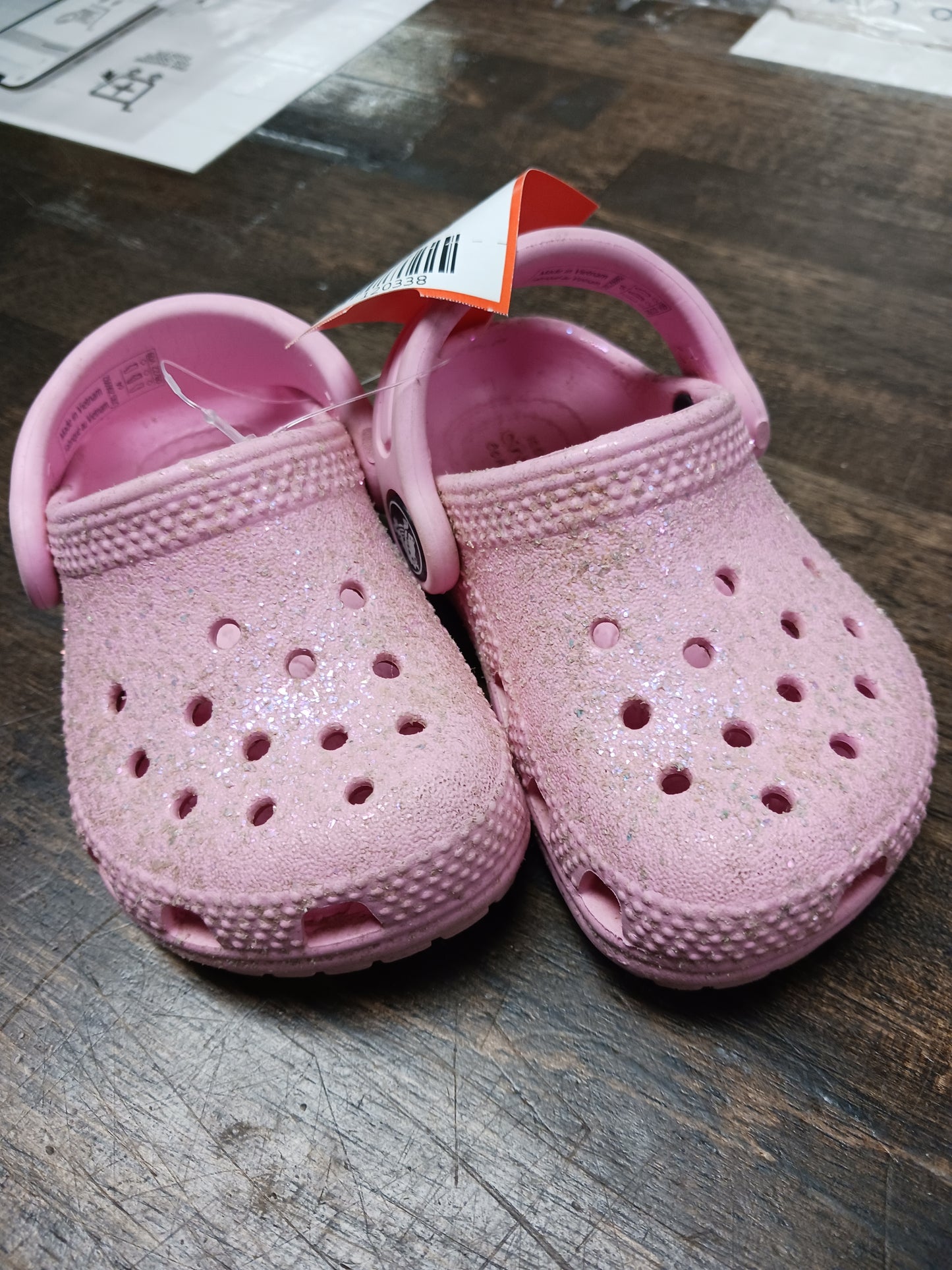 pink Crocs Rubber Shoes, 4 G