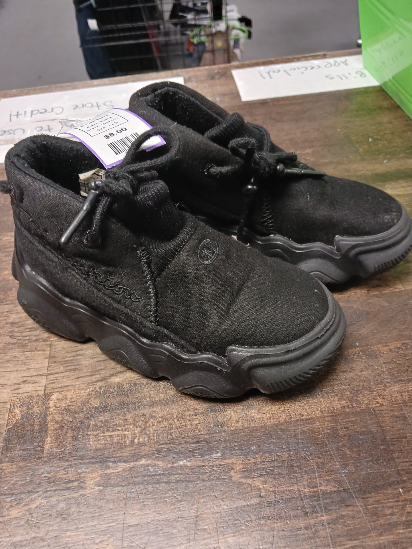 Black Champion Sneakers, 11 B