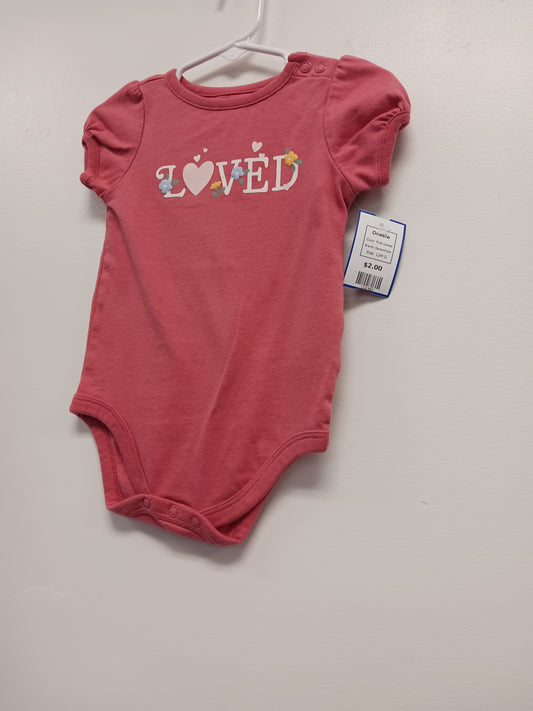 Pink Loved Garanimals Onesie, 12M G