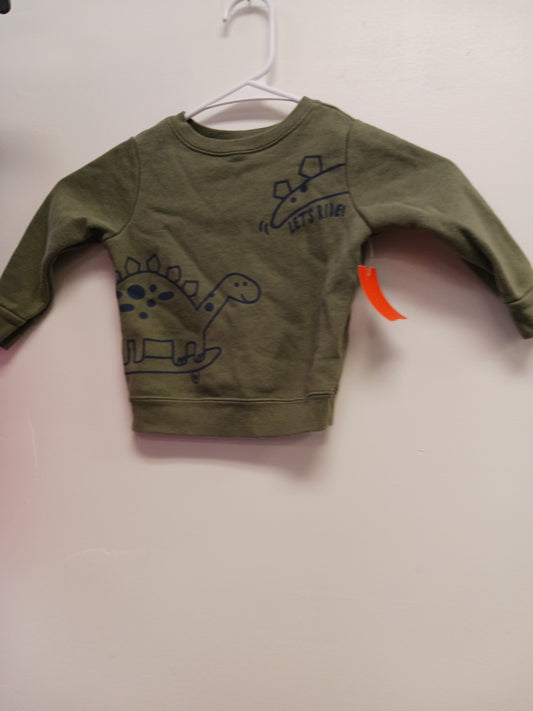 Green Garanimals Dino Sweat Shirt, 12M B