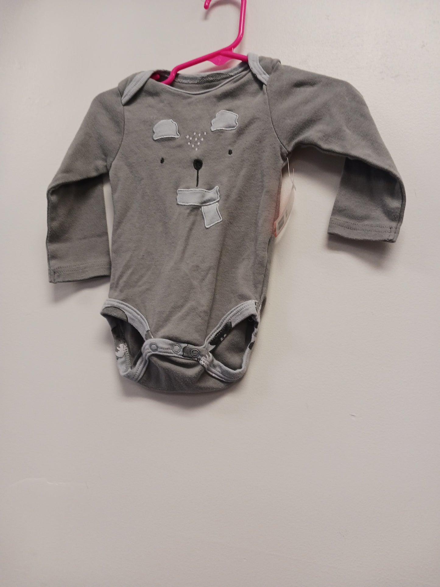 grey Kyle & Deena Long Sleeve Onesie, 6M B