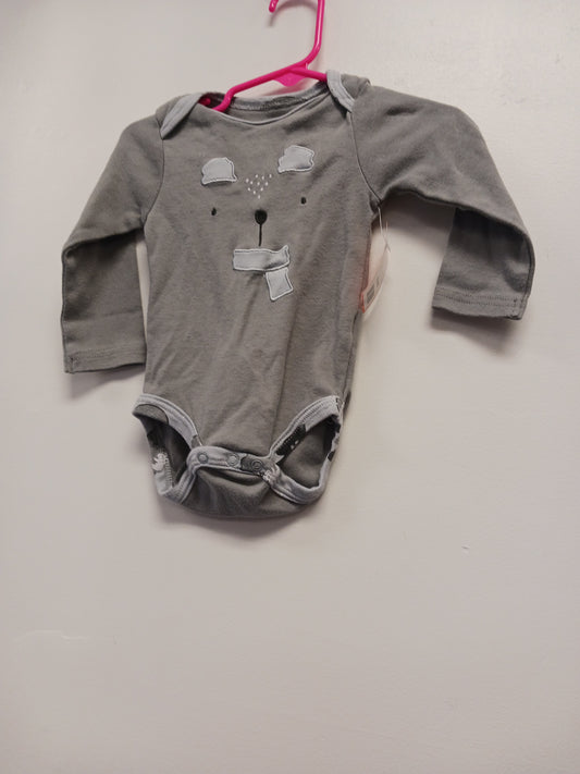 grey Kyle & Deena Long Sleeve Onesie, 6M B