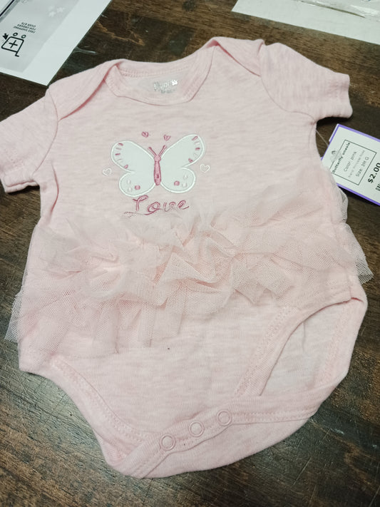 pink Princess Rose Butterfly onesie, 3M G
