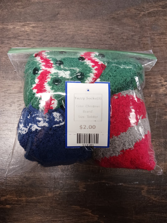 Christmas  Fuzzy Socks(3), Toddler