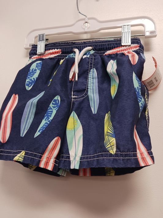 Navy Surf Board Carters Swim Trunks, 2T B