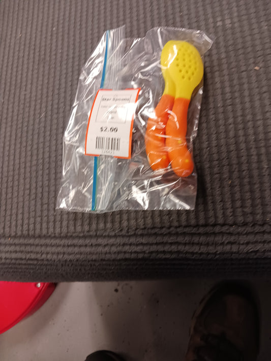 orange/yellow  Star Spoons