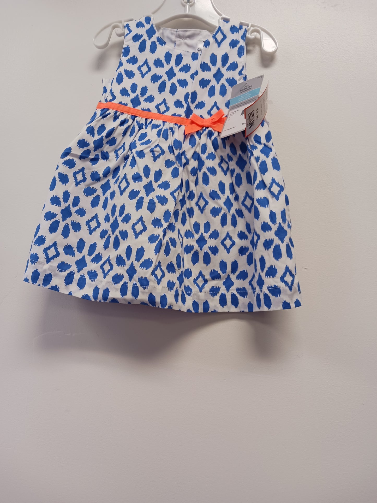 blue/white Carters Poka Dot Dress, 6M G