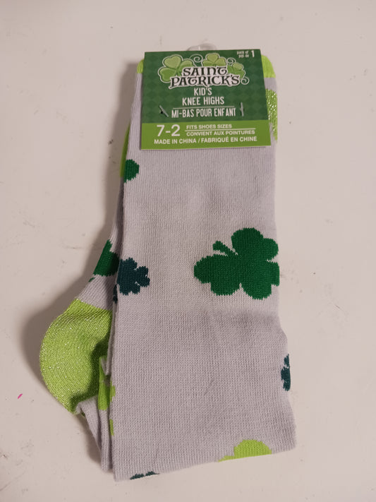 green  St Patricks Day Socks 7-2, 7-2