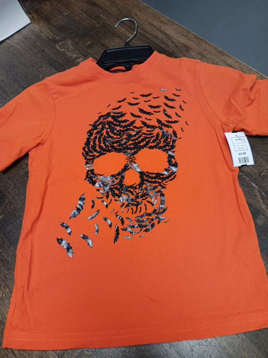 Orange Skull/Bat Way To Celebrate Shirt, 8 B