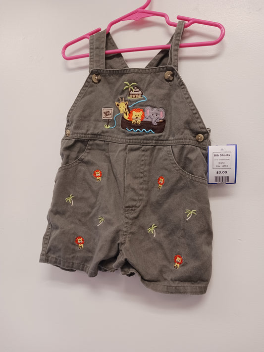 Green Animal  Bib Shorts, 18M B