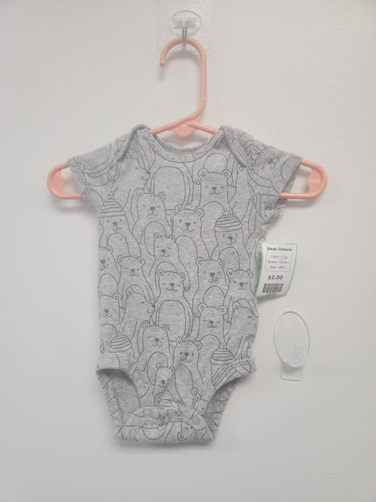 Grey Carters Bear Onesie, 3M G