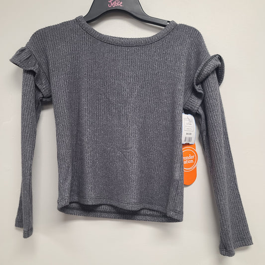 grey Wonder Nation Long Sleeve Shirt w/ruffles, 4T G