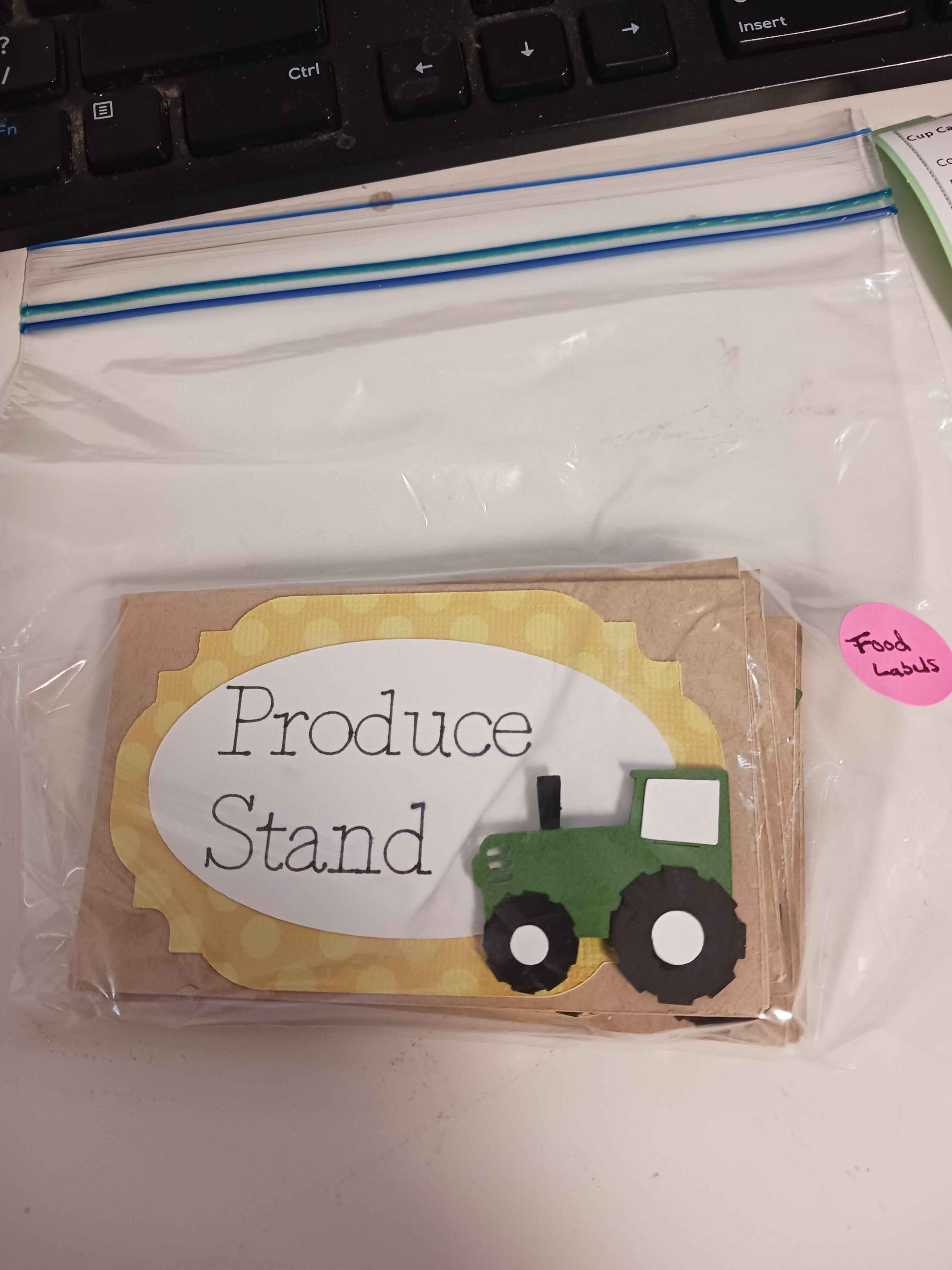 Tractor Food Labels for the Party Table