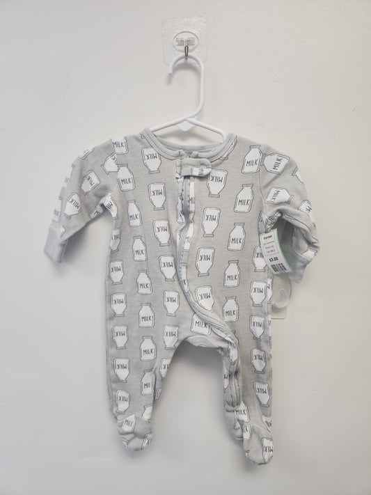 Grey/White Milk HB Sleeper, NB B