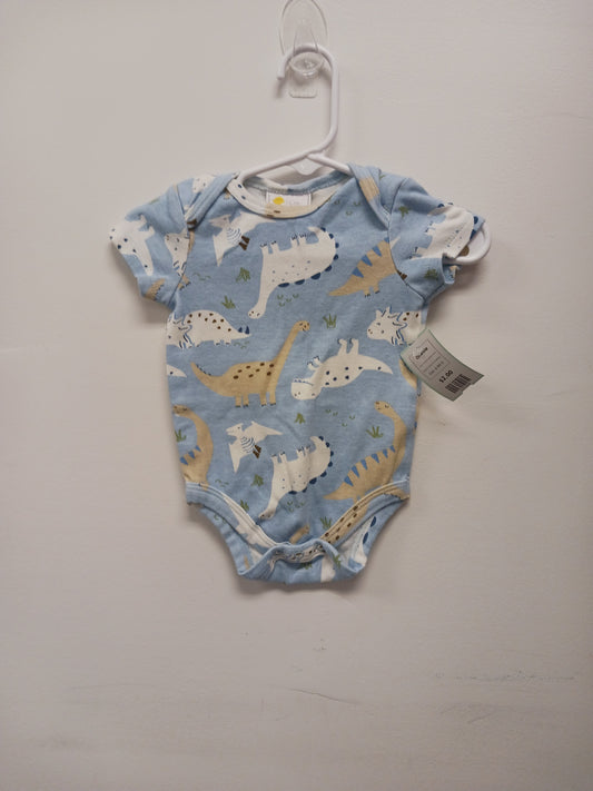 Blue/White/Tan Dinos Little Chickadees Onesie, 6-9M B