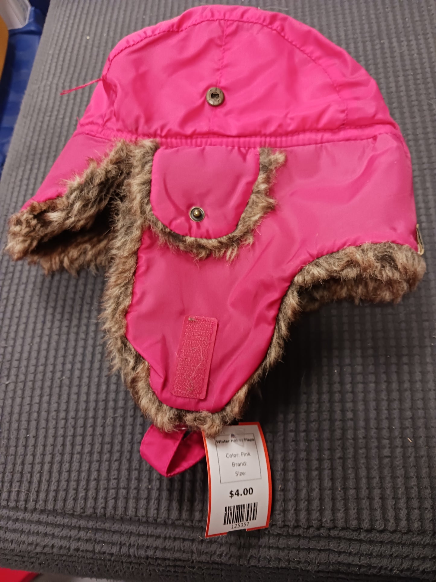 Pink  Winter Hat w/ Flaps