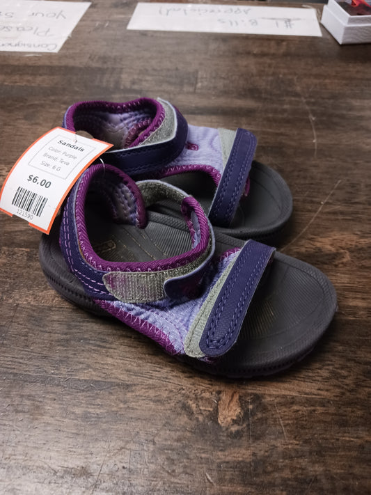 Purple Teva Sandals, 6 G