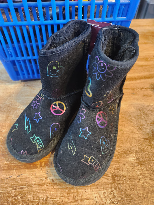 Black/Colorful Childrens Place Boots, 11C G