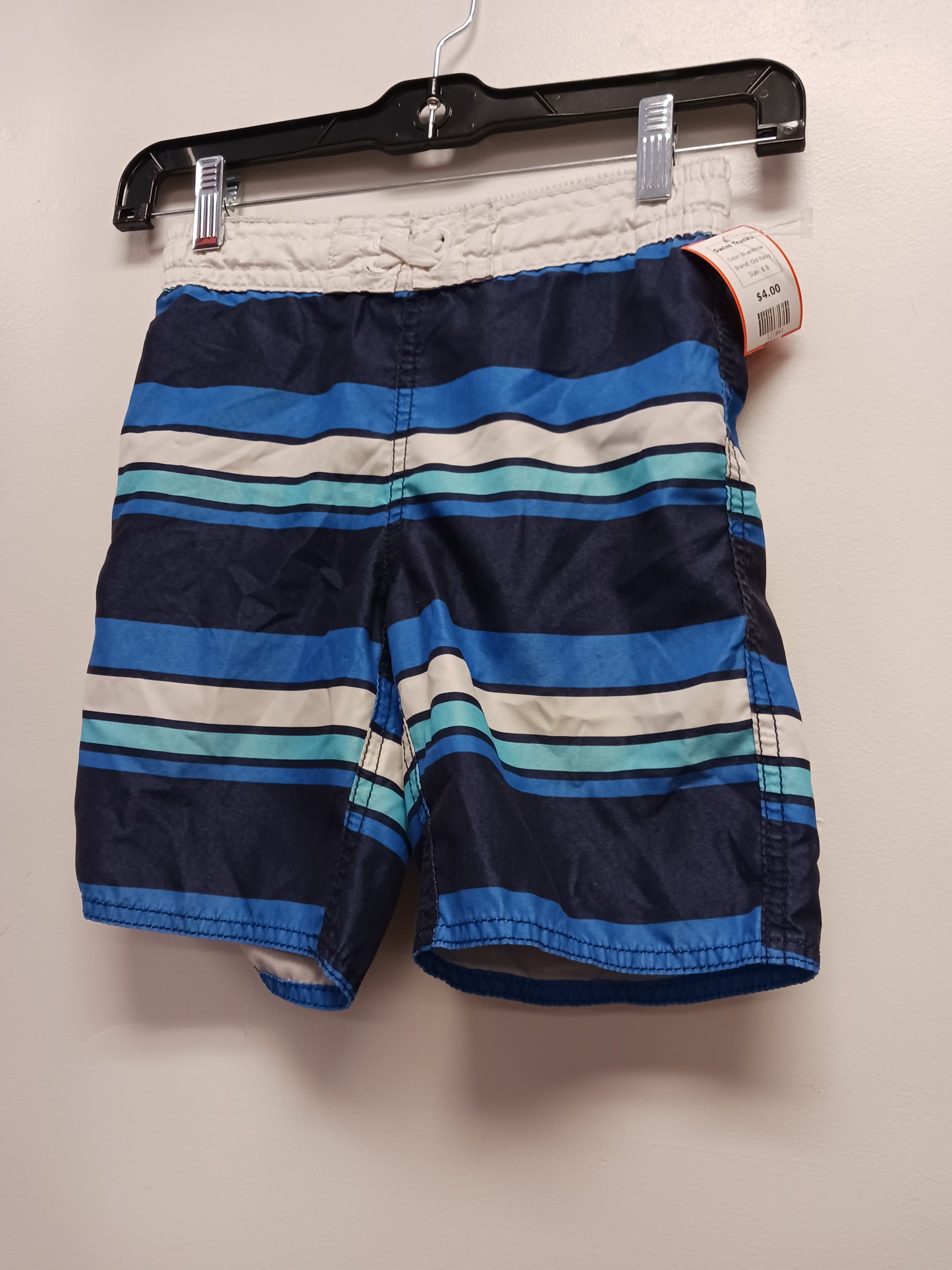 Blue/White Old Navy Swim Trunks, 6 B