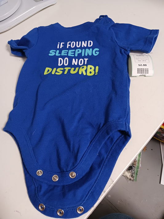 Blue Do Not Disturb Garanimals Onesie, 3M B