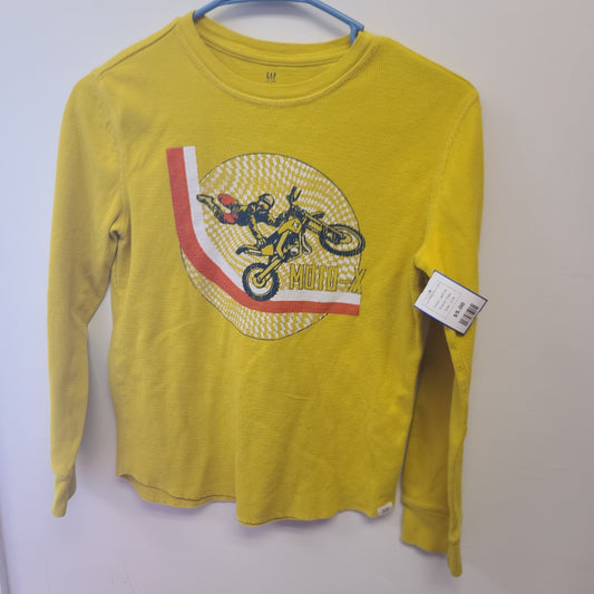 yellow Gap Long Sleeve Moto-X Shirt, 10 B