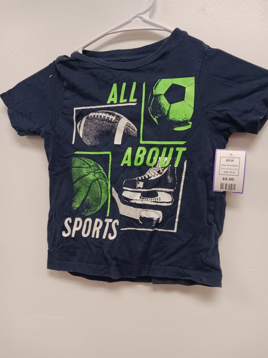 Navy Sports Childrens Place Shirt, 2T B