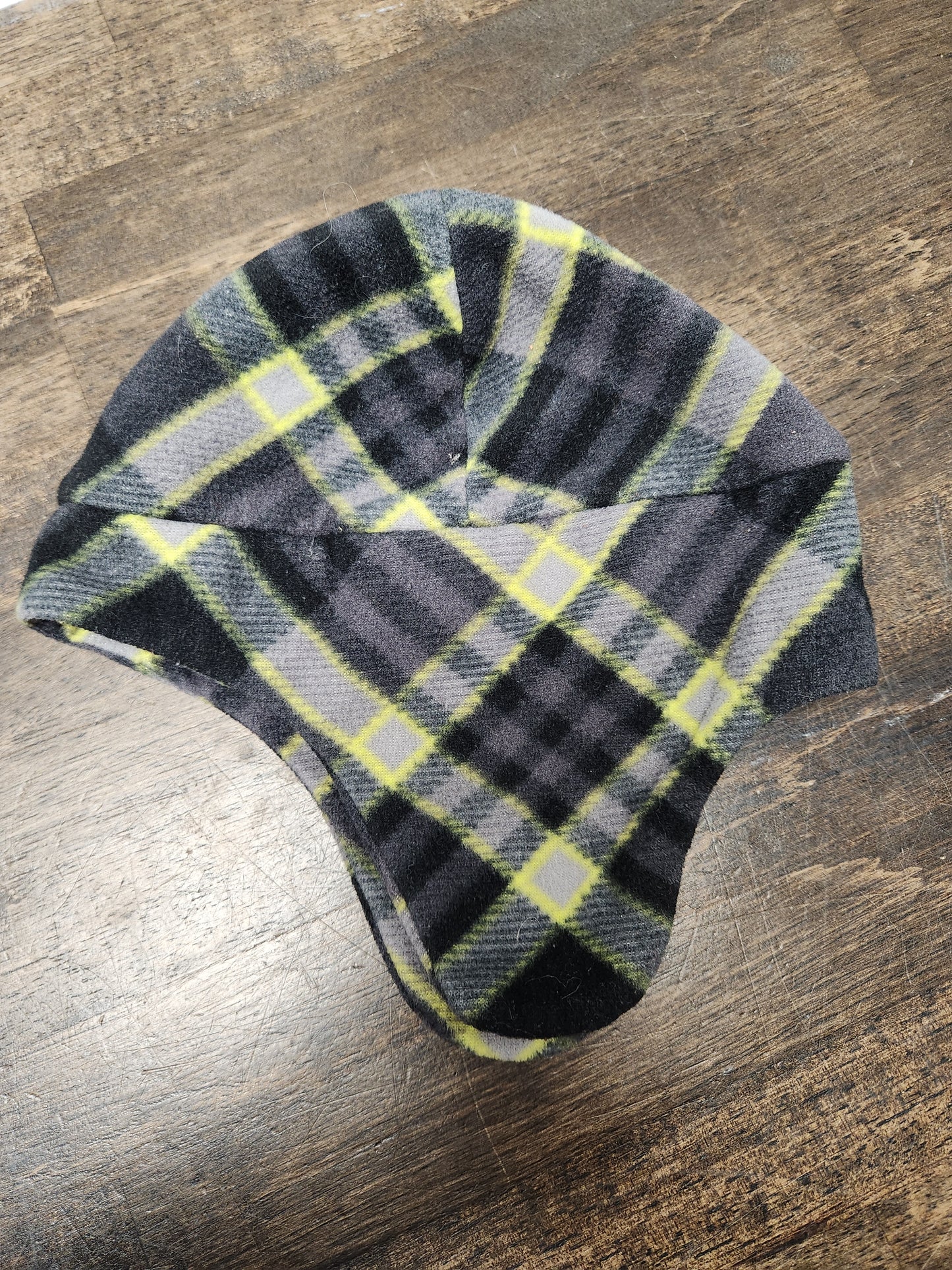 Black/Grey/Green Plaid Healthtex Winter Hat, OS