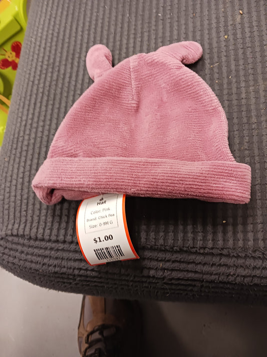 Pink Chick Pea Hat, 0-9M G