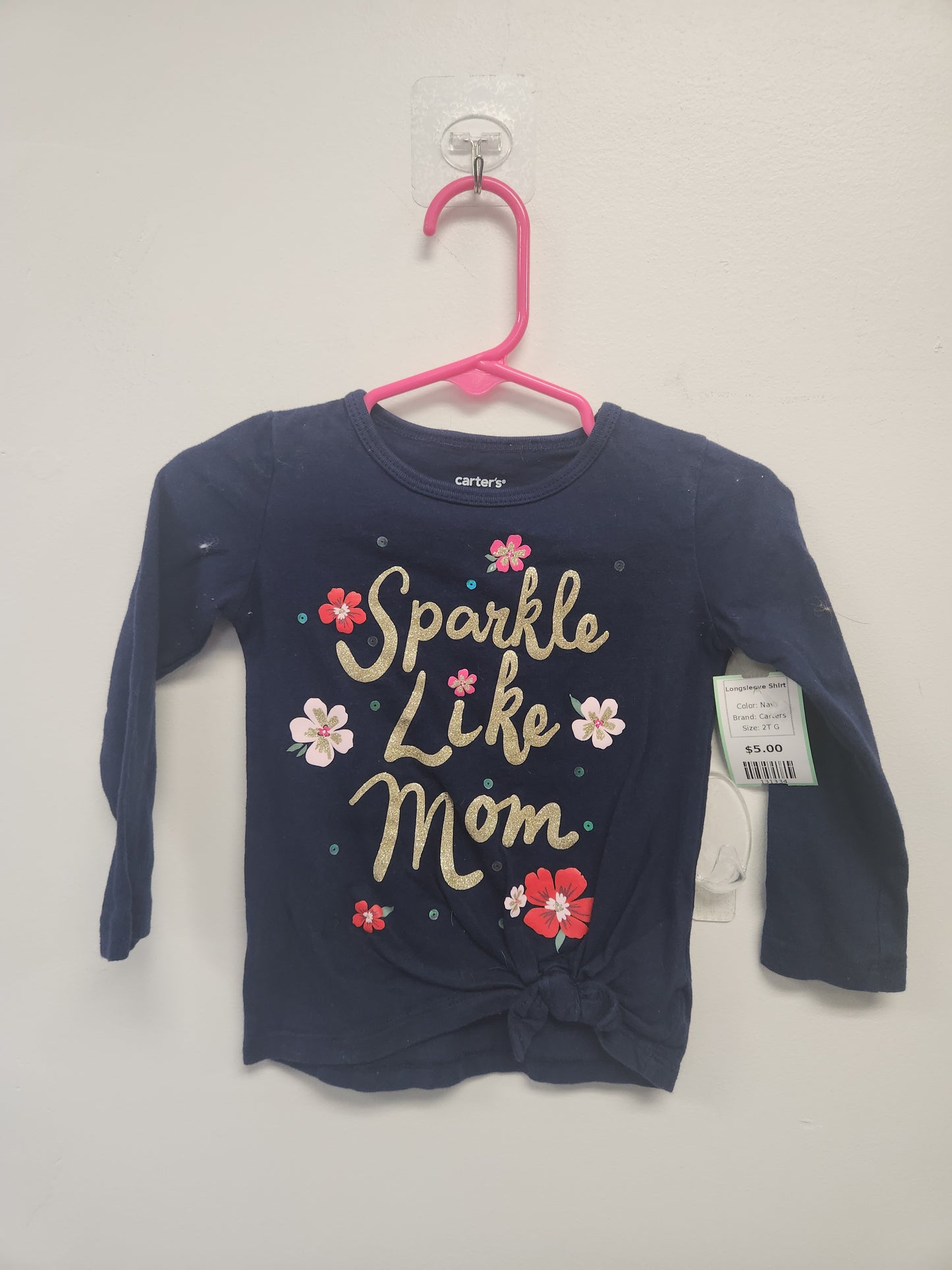 Navy Carters Longsleeve Shirt, 2T G