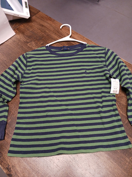 green/blue Polo Ralph Lauren LS Stripe Shirt 10-12, 10 B