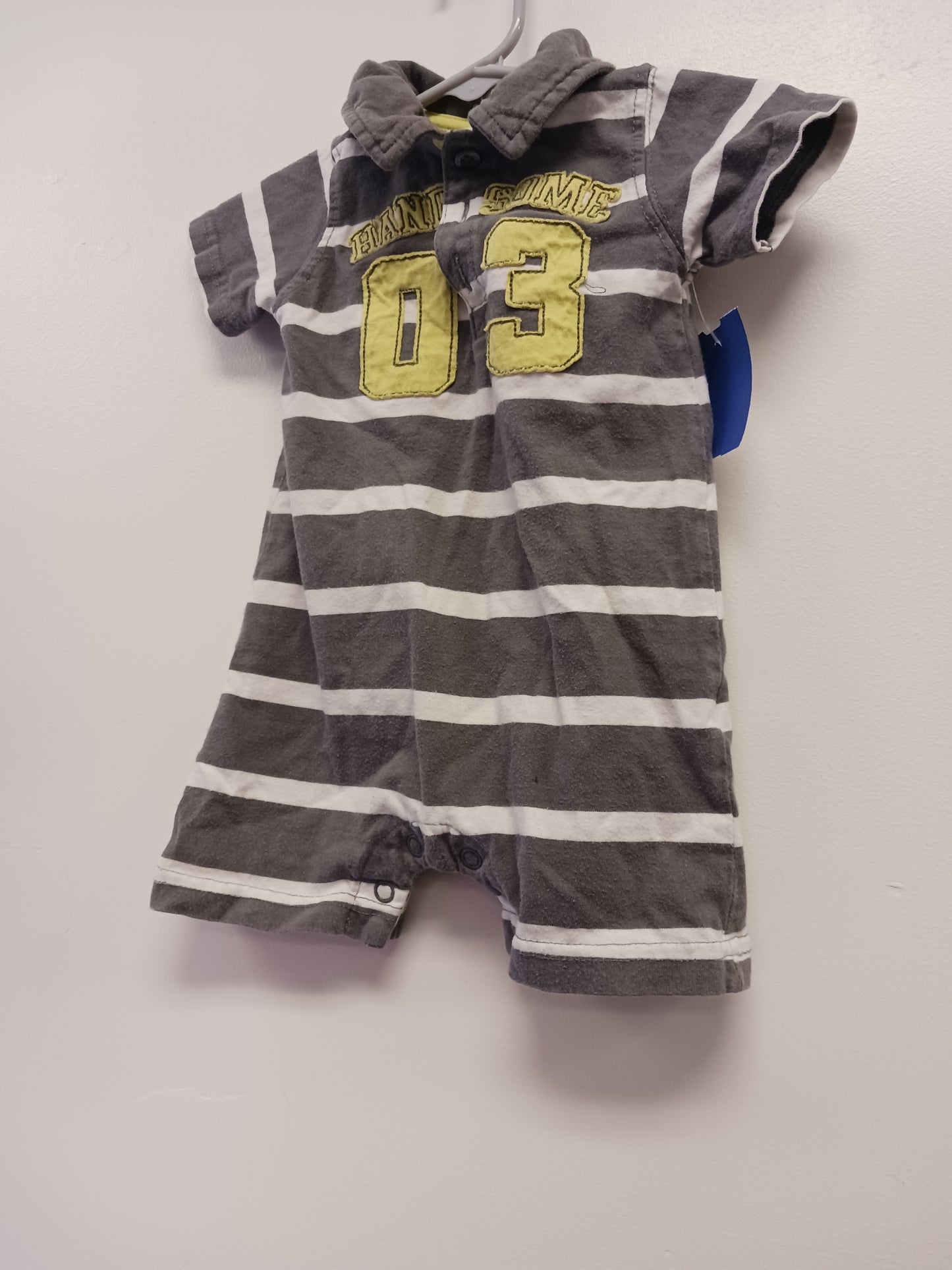 grey/green Carters Handsome One Piece outfit, 6M B
