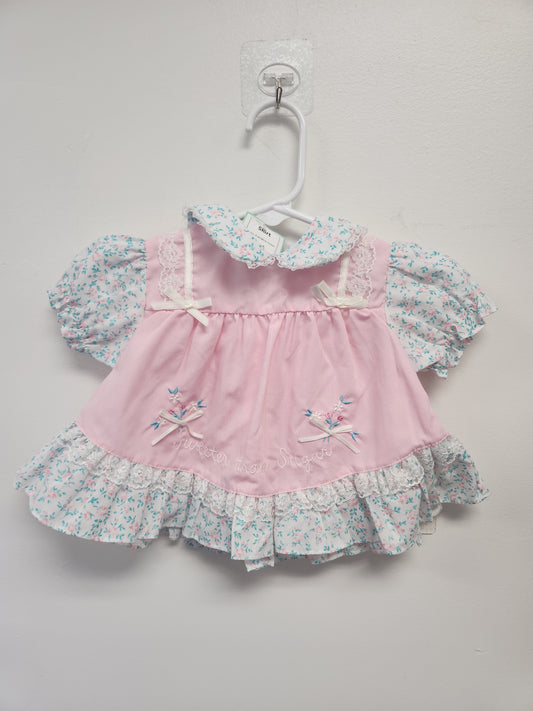 Pink/White Flower  Shirt, 6M G