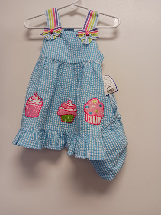 Blue/White Plaid Emily Rose Dress, 12M G