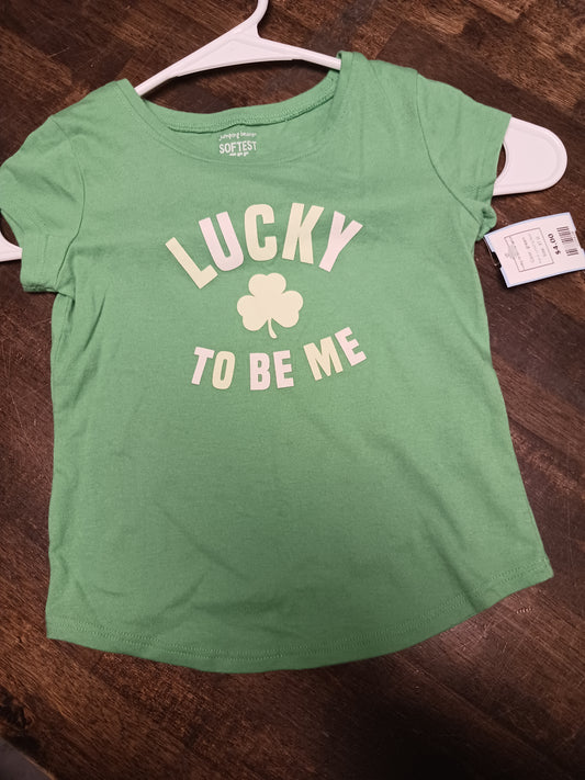 green Jumping Bean Lucky to be me tshirt, 3T G