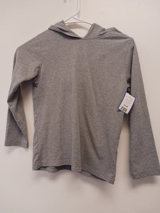grey 365 kids Long Sleeve Hooded Shirt, 8 B