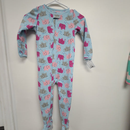 Blue/Pink/Grey/Purple Elephant Carters Sleeper, 4T G