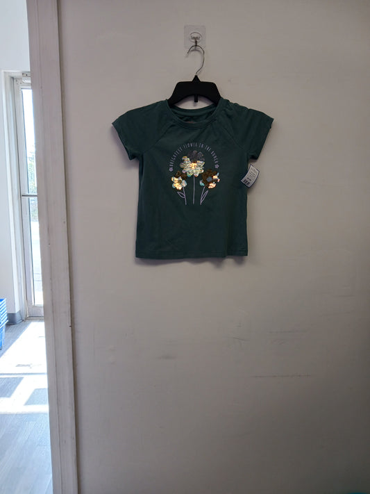 green Cat & Jack Brightess Flower in the Bunch Tshirt  6/7, 6 G