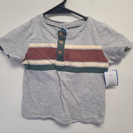 Grey/Cream/Green/Brown Little Lad Shirt, 4T B