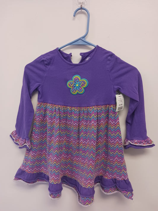 Purple/Colorful JK Girls Dress, 6 G