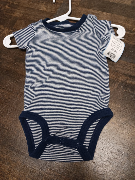 blue Carters Striped Onesie, 3M B