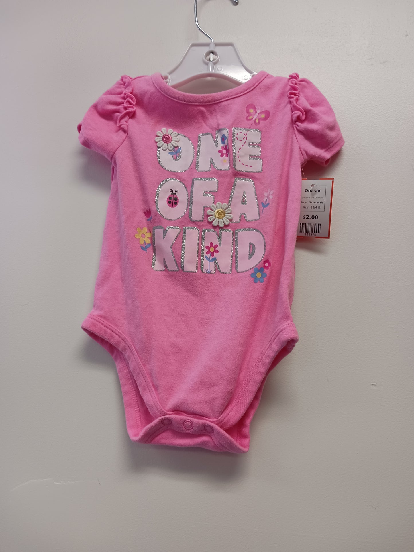 Pink One Of A Kind Garanimals Onesie, 12M G