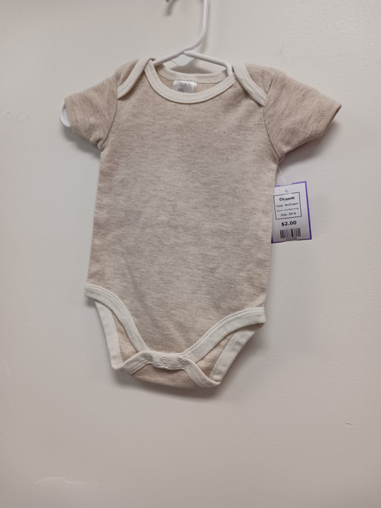 Tan/Cream Little Beginnings Onesie, 3M B