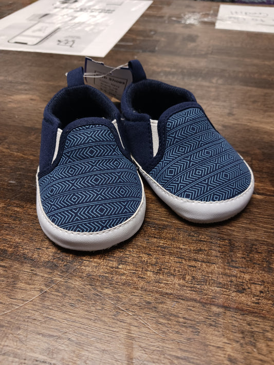 Navy HB Crib Shoes, NB B