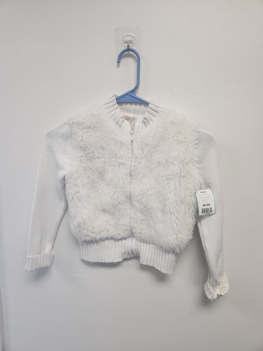 Cream Fur Gymboree Jacket, 5T G