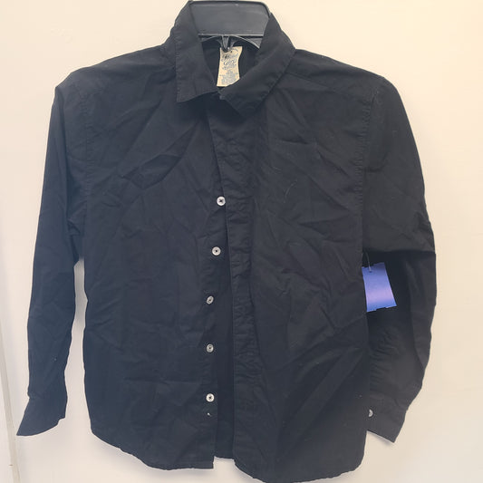 Black faded glory long sleeve dress shirt, 10 B