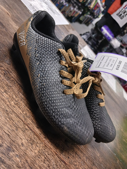 Black/Gold DSG Soccer Cleats, 12 B