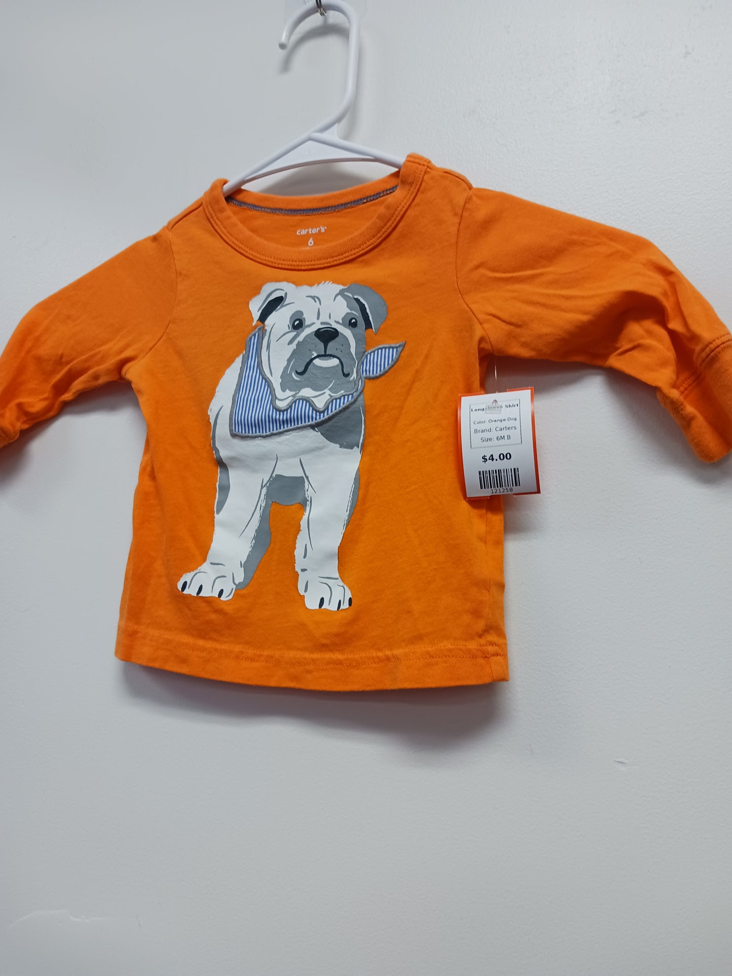 Orange Dog Carters Longsleeve Shirt, 6M B